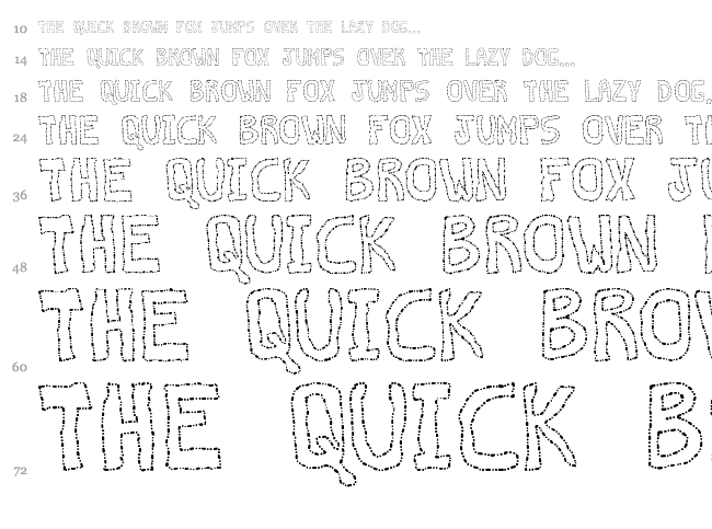Discontinuo TFB font waterfall